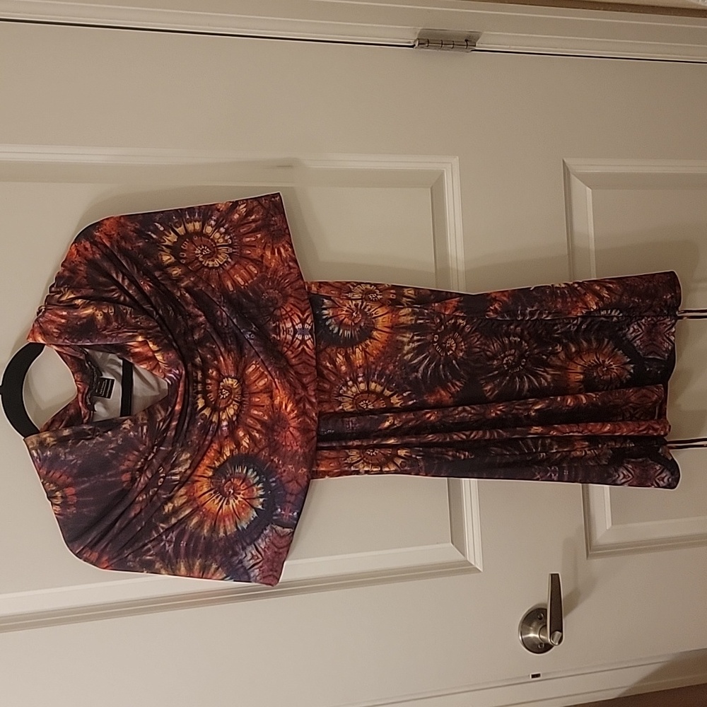 Red swirl Huntress Cinch Dress